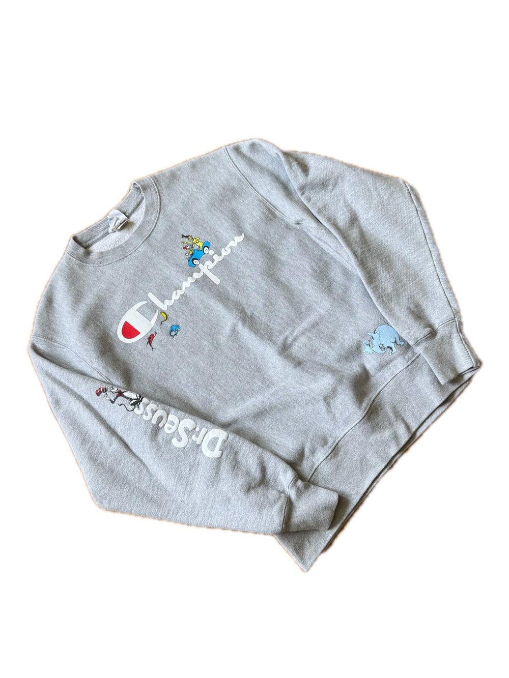 Champion Men's Dr. Seuss Reverse Weave Sweatshirt Sweatshirt Grey